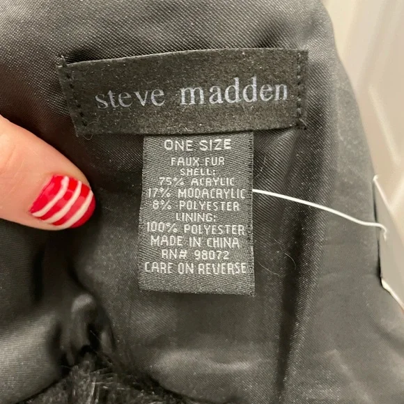 Steve Madden faux fur multicolor scarf